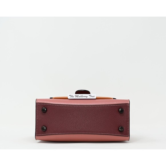 COACH TABBY 20 Top Handle Crossbody Vintage Pink Colorblock Leather 635 NWT $395 - Picture 6 of 12